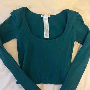 Zara tight green longsleeve